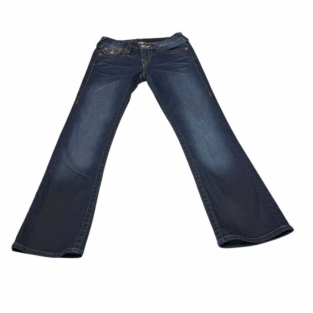 True Religion Boot Cut Jeans Dark Wash Low Rise Size 26
